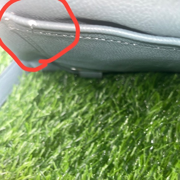 Simply Vera Vera Wang Crossbody Bag Blue Gray Snake Print Leather Purse - Picture 12 of 12